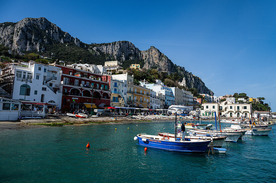 Beach on the Island of Capri, Gulf of Naples, Campania, Italy, Europe