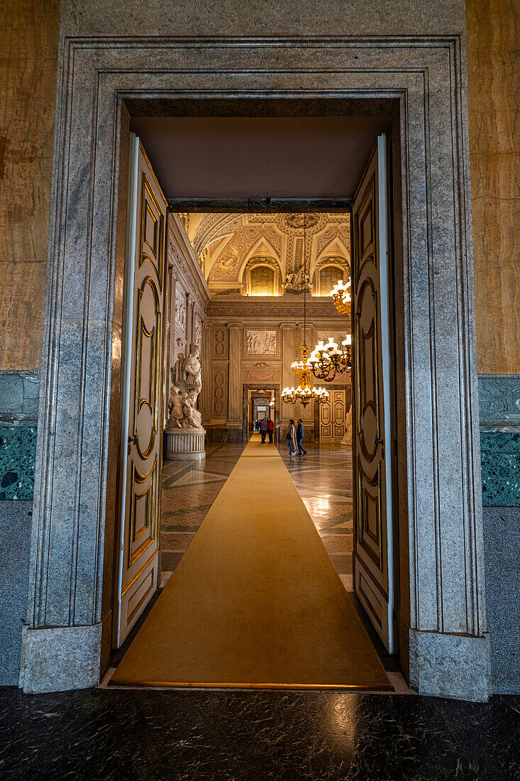 Interior of the Reggia di Caserta (Royal Palace of Caserta), UNESCO World Heritage Site, Campania, Italy, Europe