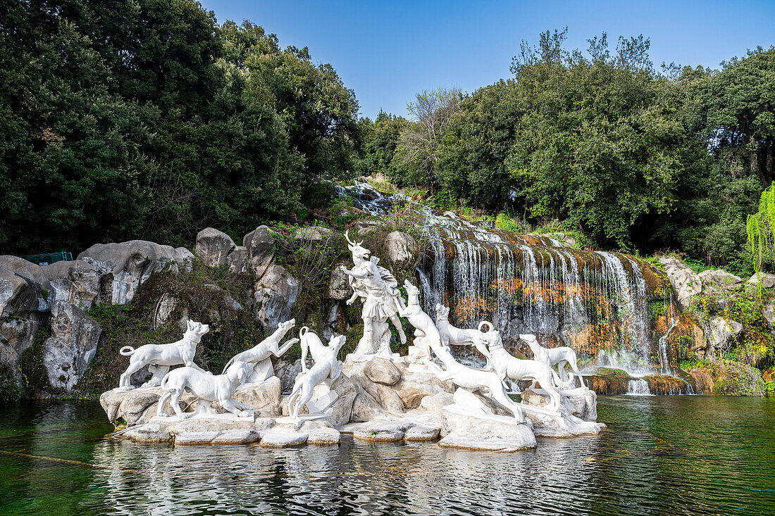 Palastgärten in der Reggia di Caserta (Königspalast von Caserta), UNESCO-Welterbestätte, Kampanien, Italien, Europa