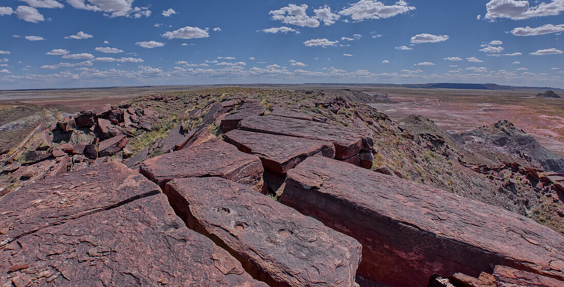 Der Gipfel der Haystack Mesa im Petrified Forest National Park, Arizona, Vereinigte Staaten von Amerika, Nordamerika