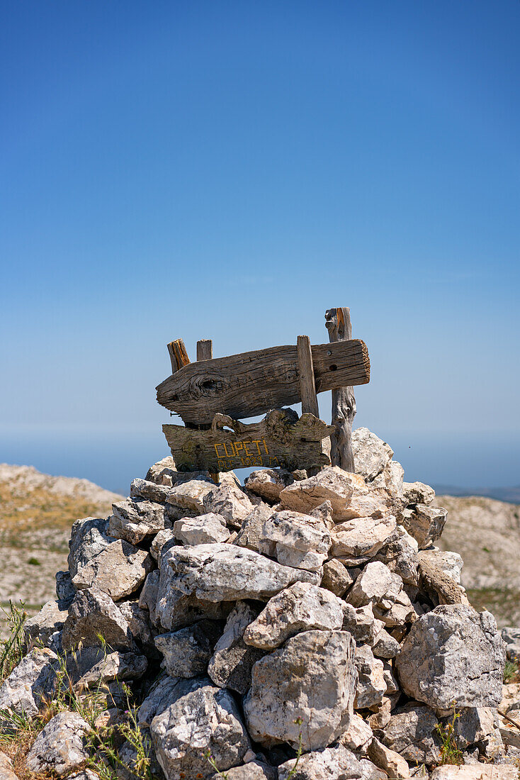 Punta Cupetti, Spitze des Berges, Sardinien, Italien, Mittelmeer, Europa