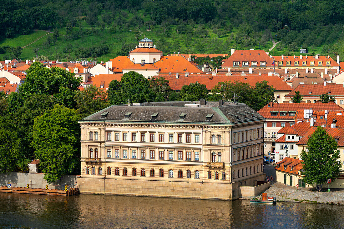 Liechtenstein Palace by Vltava River, Prague, Bohemia, Czech Republic (Czechia), Europe