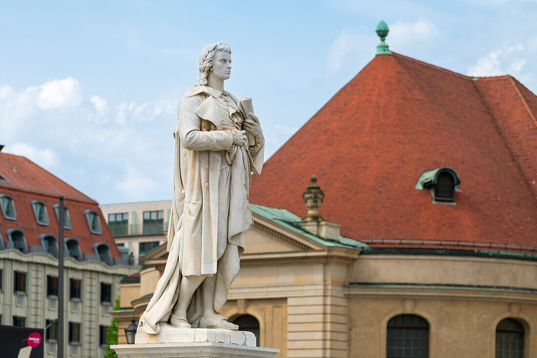 Schiller Monument at Gendarmenmarkt square, Mitte, Berlin, Germany, Europe