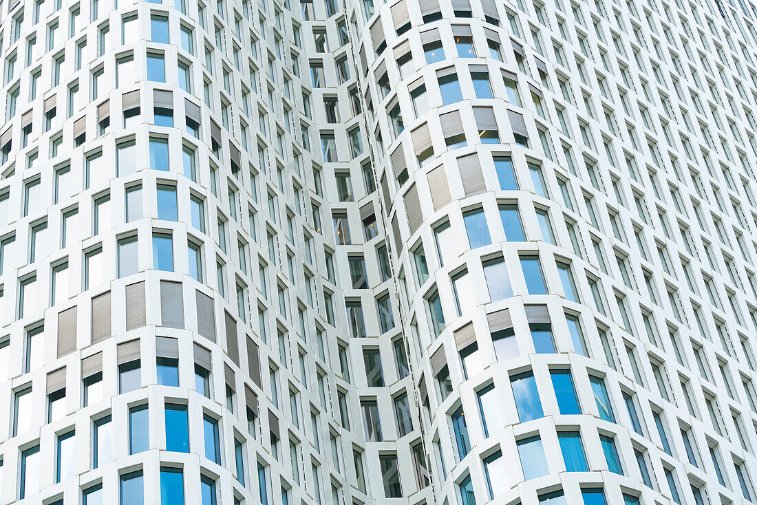 Detail of windows of modern Hotel Motel One Berlin-Upper West, Berlin, Germany, Europe