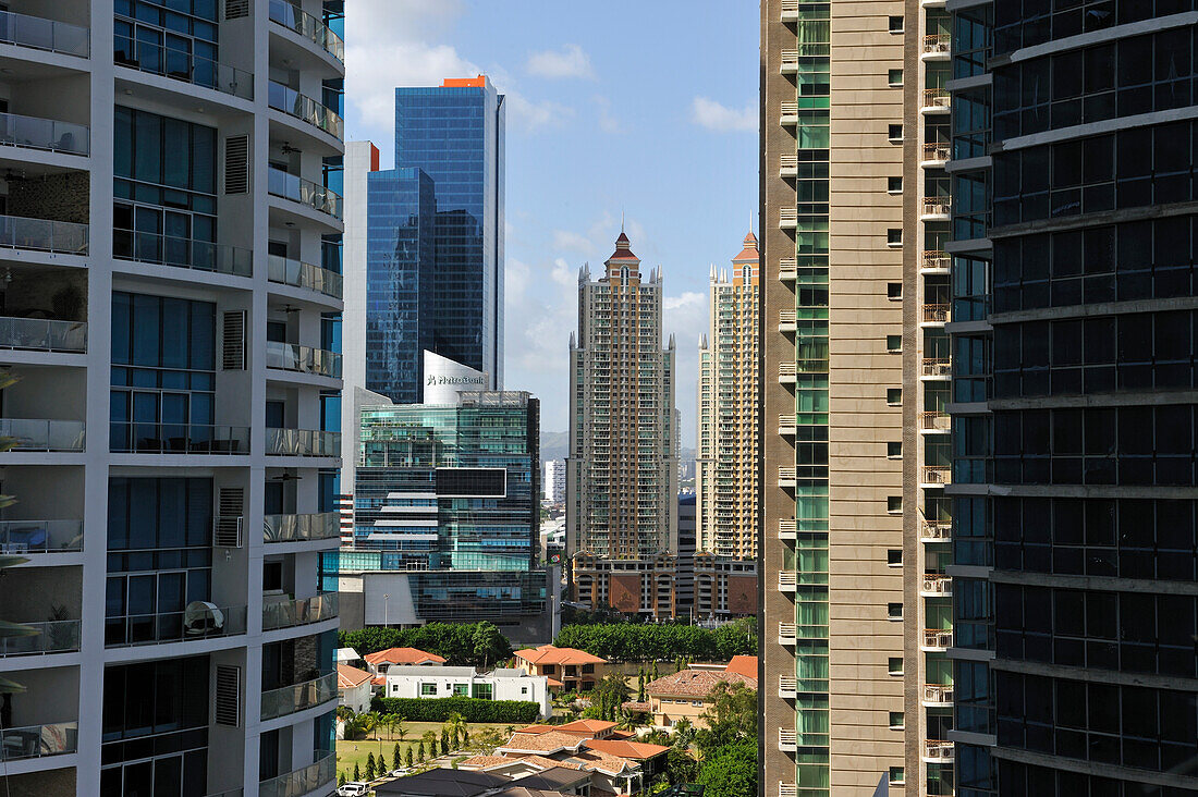 Blick vom Trump Ocean Club International Hotel and Tower Panama, Bereich Punta Pacifica, Panama-Stadt, Republik Panama, Mittelamerika