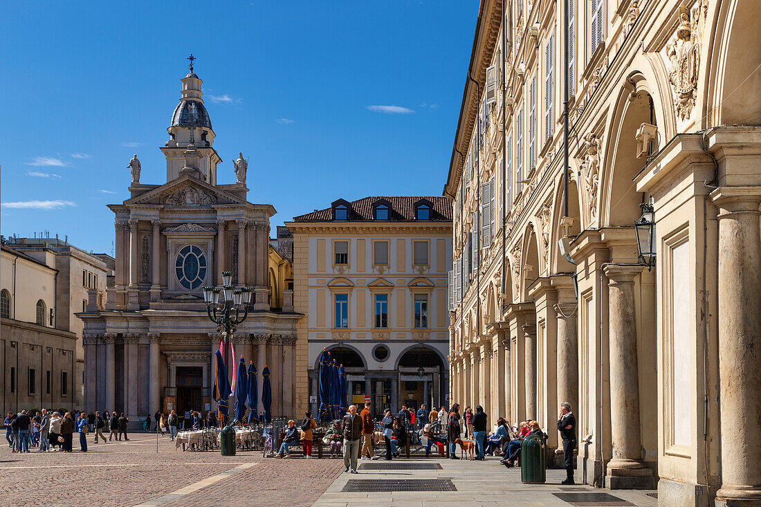 Piazza San Carlo, Turin, Piemont, Italien, Europa