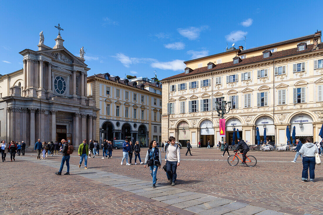 Piazza San Carlo, Turin, Piedmont, Italy, Europe