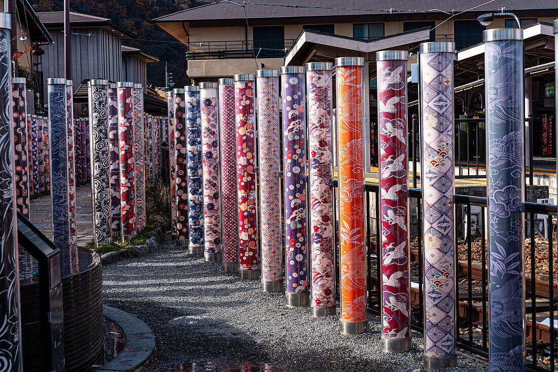 The Kimono Forest of Arashiyama, Kyoto, Honshu, Japan, Asia