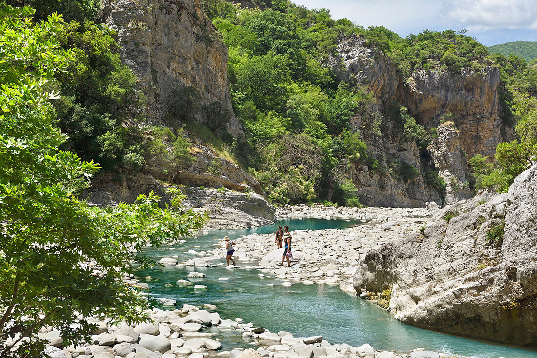 Langarice-Schlucht, Fluss Vjosa (Vjose), Albanien, Europa