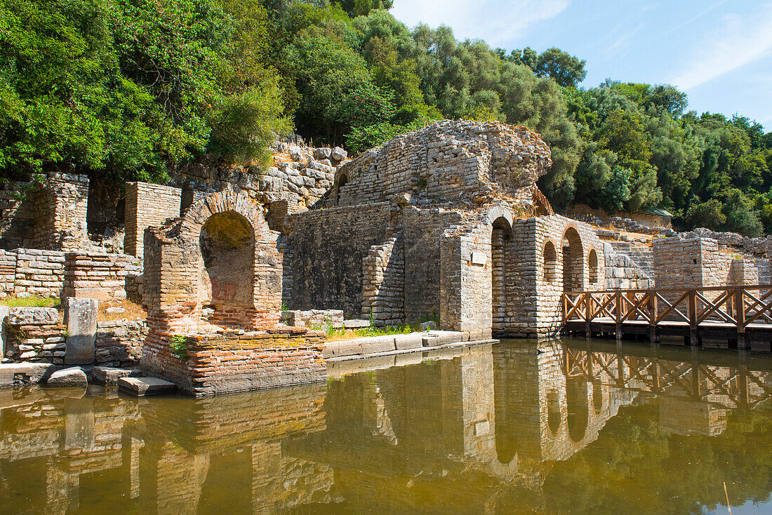 Prytaneion, Archaeological site of Butrint, Butrint National Park, UNESCO World Heritage Site, near Saranda, on the Ionian coast, Albania, Europe