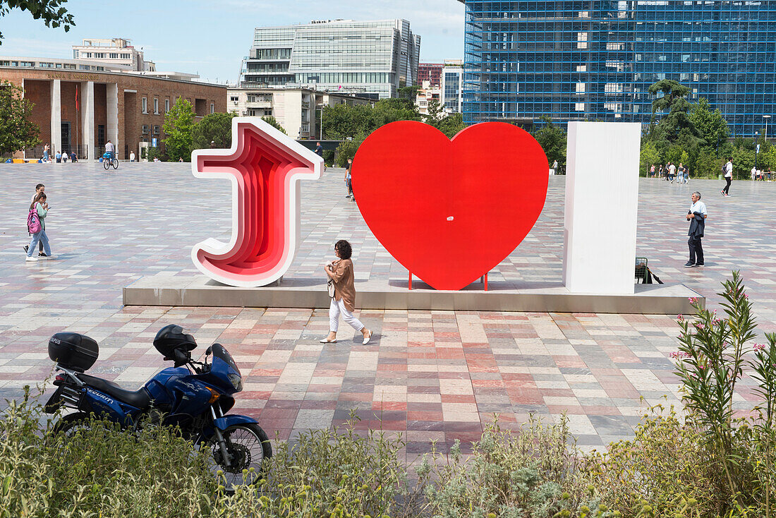 Skanderbeg-Platz (Sheshi SkA?nderbej), Tirana Zentrum, Albanien, Europa