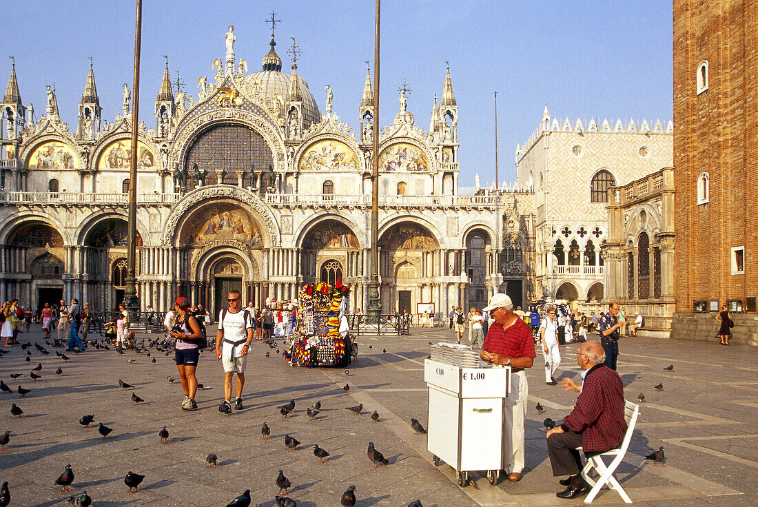 Square of Saint Mark's Basilica, Venice,UNESCO World Heritage Site, Veneto region, Italy, Europe