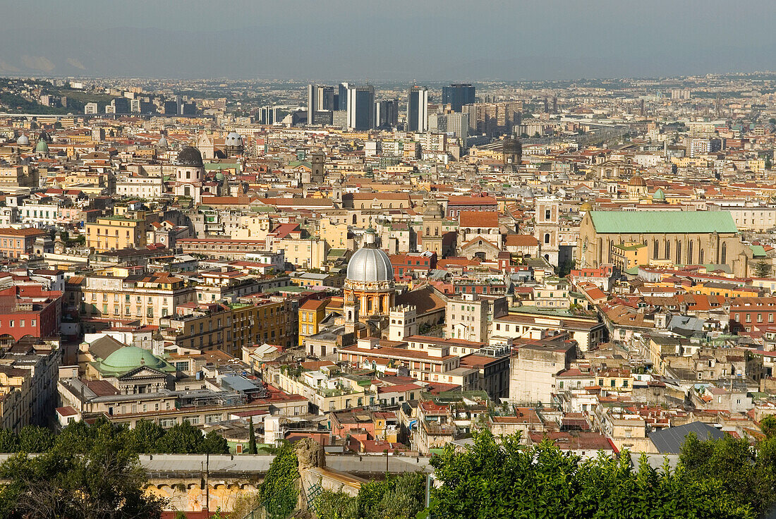 View of the historic center from the Belvedere of San Martino, Naples, Campania region, Italy, Europe