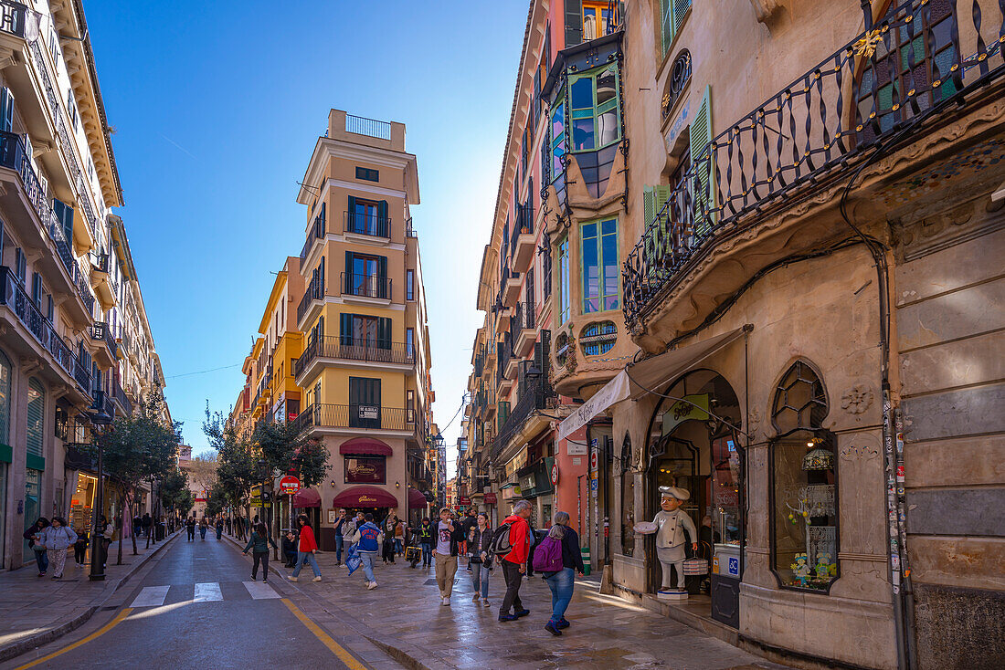 Blick auf den Placa del Marques del Palmer, Palma de Mallorca, Mallorca, Balearen, Spanien, Mittelmeer, Europa