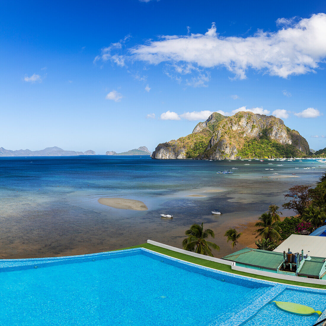 Pool im Lime Resort, El Nido, Bacuit Bay, Palawan, Philippinen, Südostasien, Asien