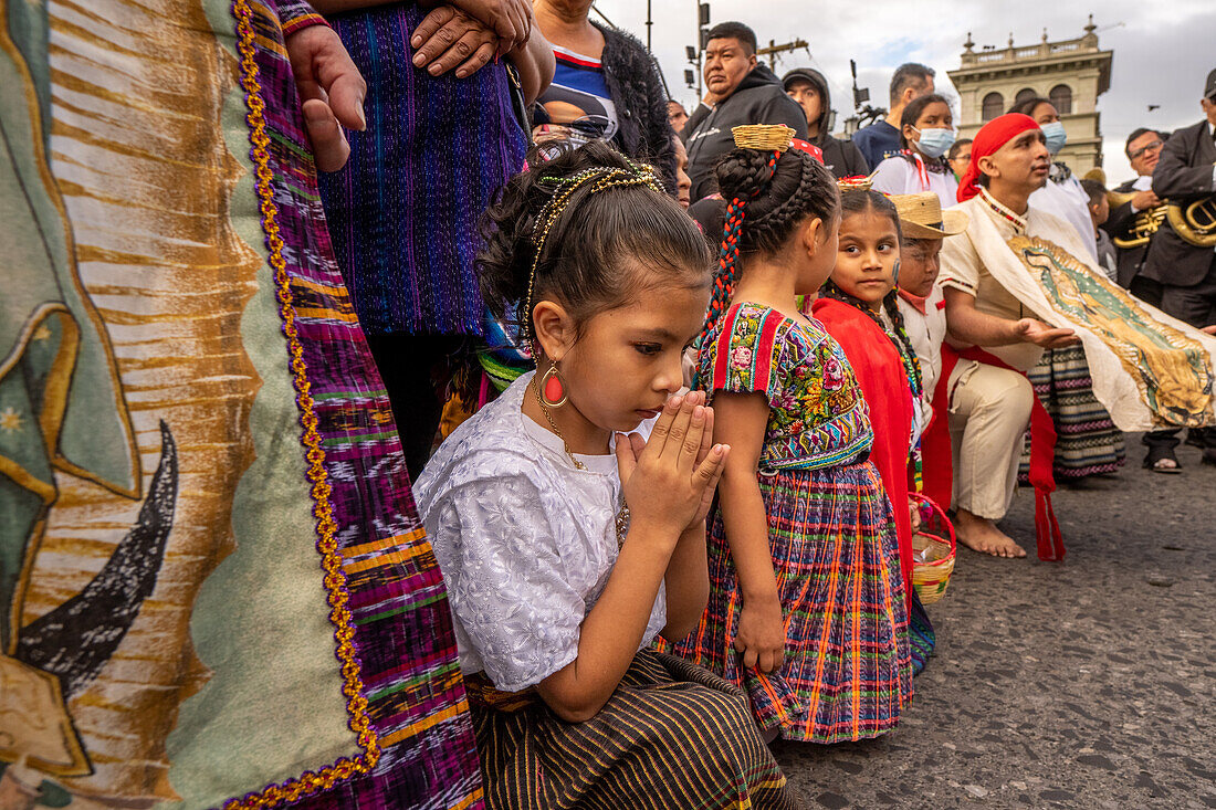 Dia de la Virgen de Guadalupe (Our Lady of Guadalupe) festival and parade in Guatemala City.