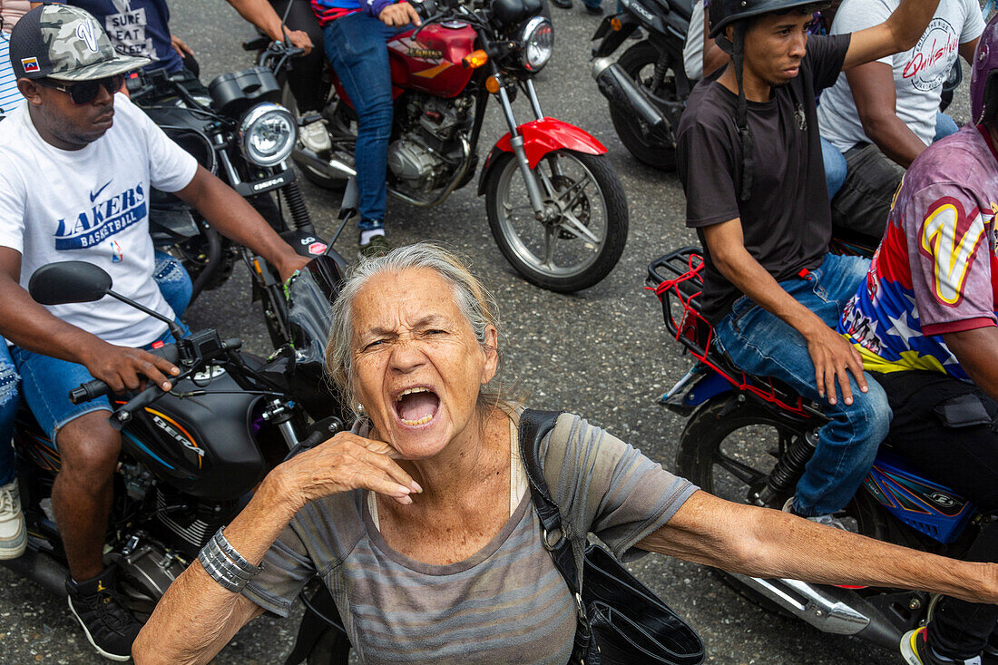 Second day of protest in Venezuela, after the supposed electoral fraud, carried out by the government of Nicolas Maduro