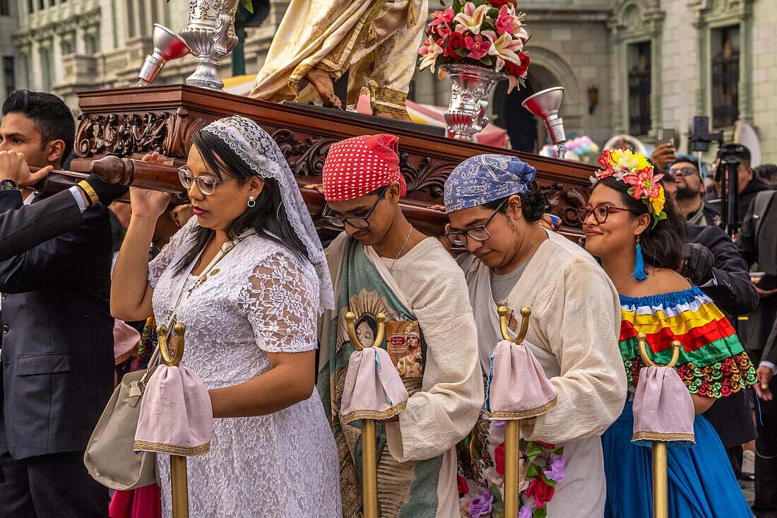 Dia de la Virgen de Guadalupe (Our Lady of Guadalupe) festival and parade in Guatemala City.