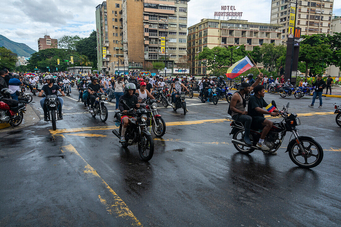 Protest of the people of Venezuela to the fraudulent presidential election where Nicolas Maduro was named winner, with 51% of the votes.