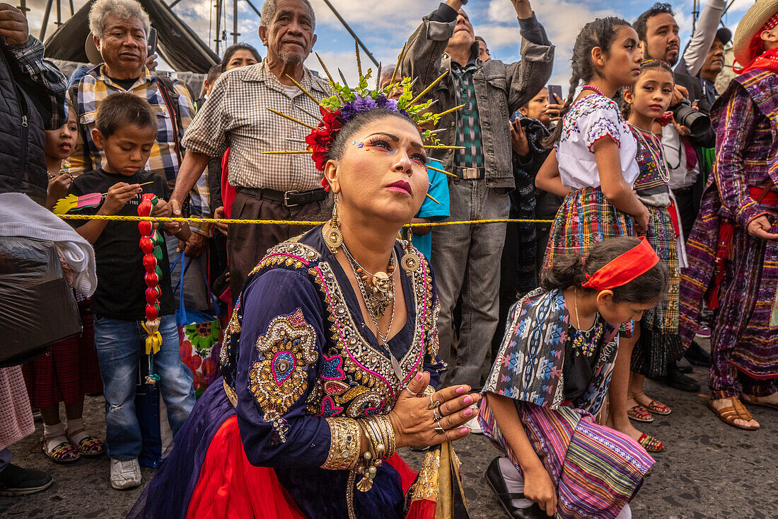 Dia de la Virgen de Guadalupe (Our Lady of Guadalupe) festival and parade in Guatemala City.