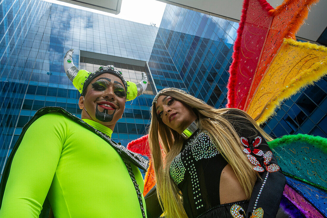 Pride-Parade in Caracas, Venezuela, in Anwesenheit von Diplomaten und dem Vertreter der Europäischen Union in Venezuela. Juli, 7, 2024