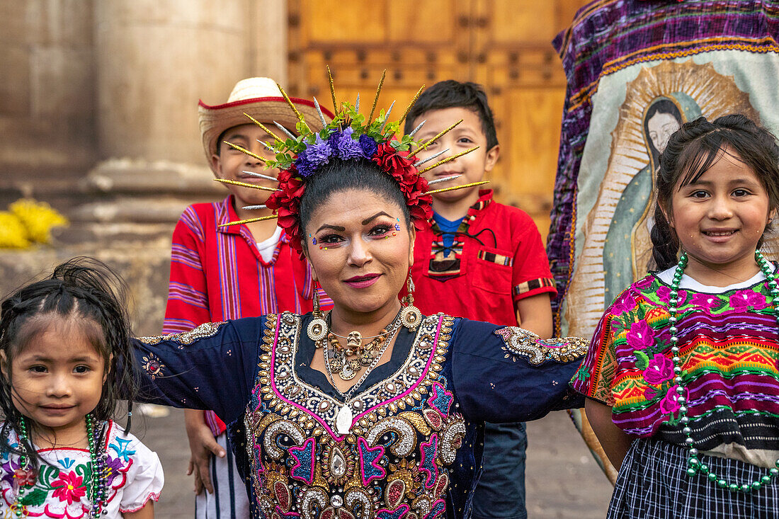 Dia de la Virgen de Guadalupe (Our Lady of Guadalupe) festival and parade in Guatemala City.