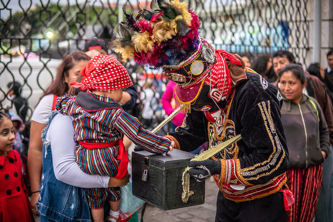 Dia de la Virgen de Guadalupe (Our Lady of Guadalupe) festival and parade in Guatemala City.