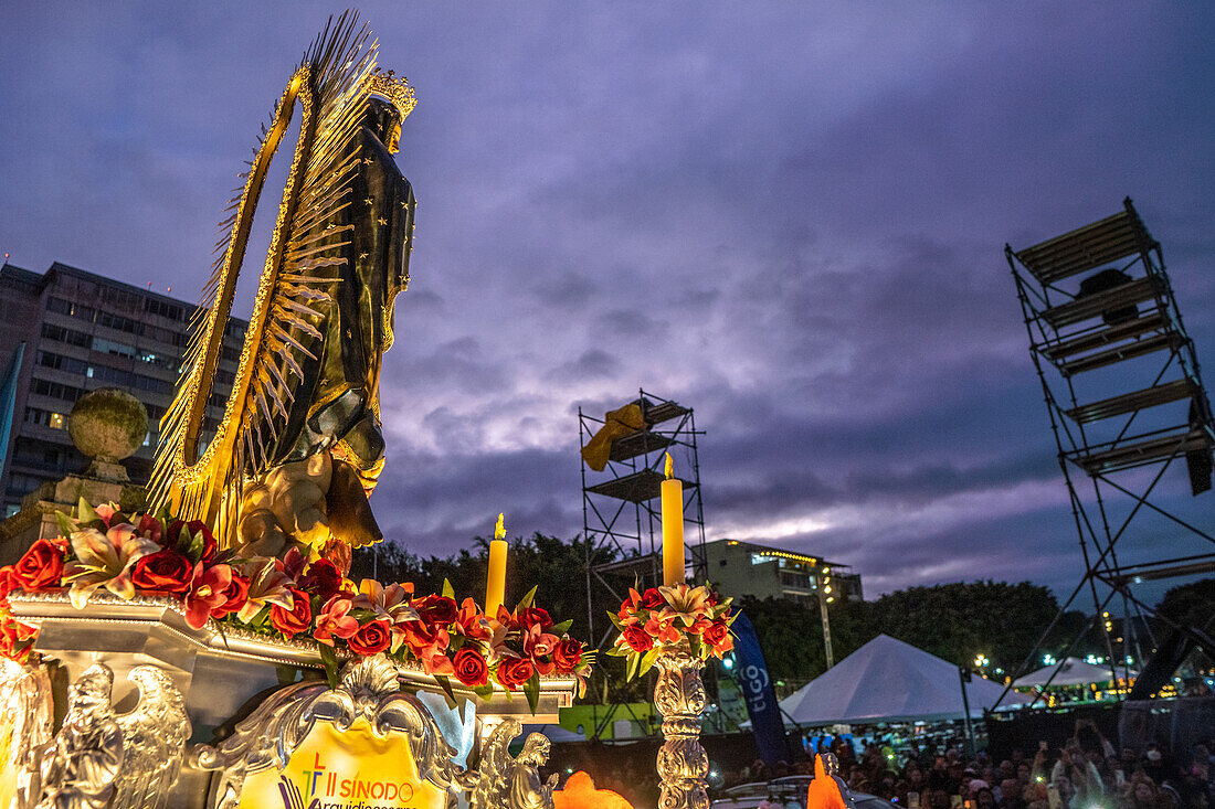 Dia de la Virgen de Guadalupe (Our Lady of Guadalupe) festival and parade in Guatemala City.