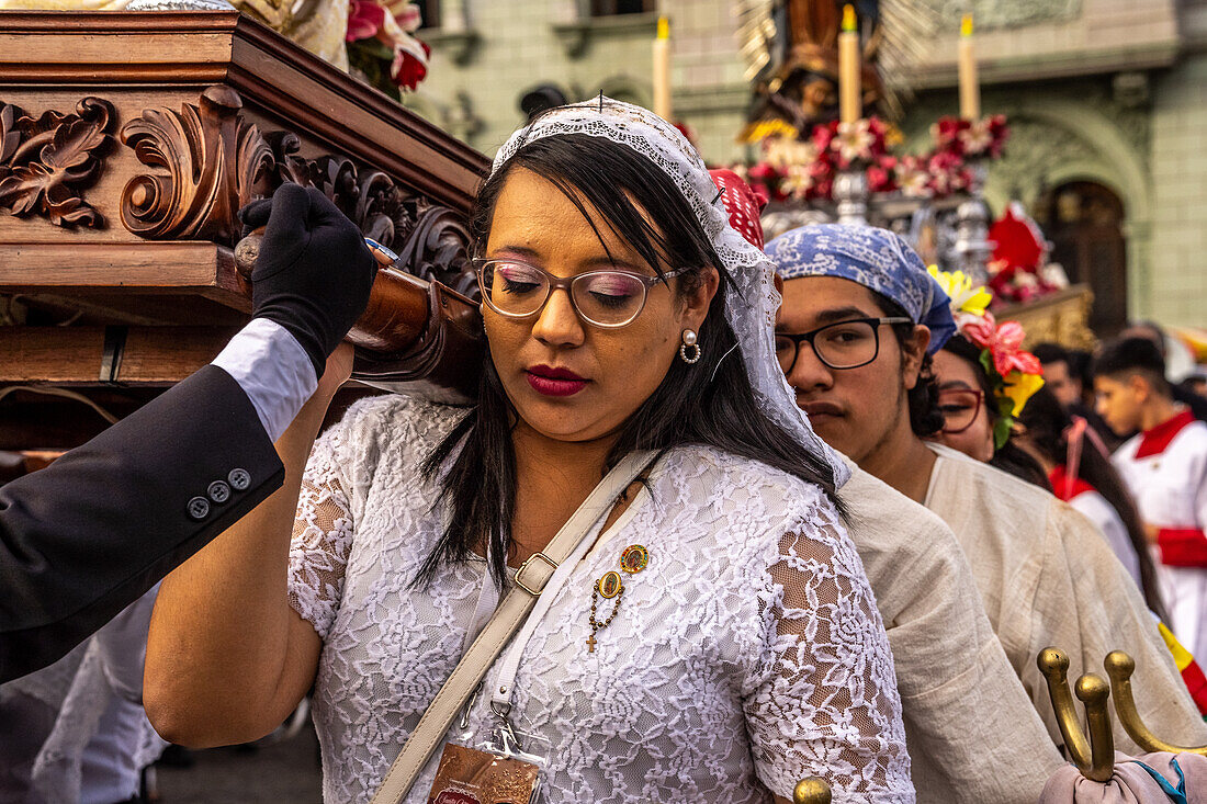 Dia de la Virgen de Guadalupe (Unsere Liebe Frau von Guadalupe) Fest und Umzug in Guatemala-Stadt.