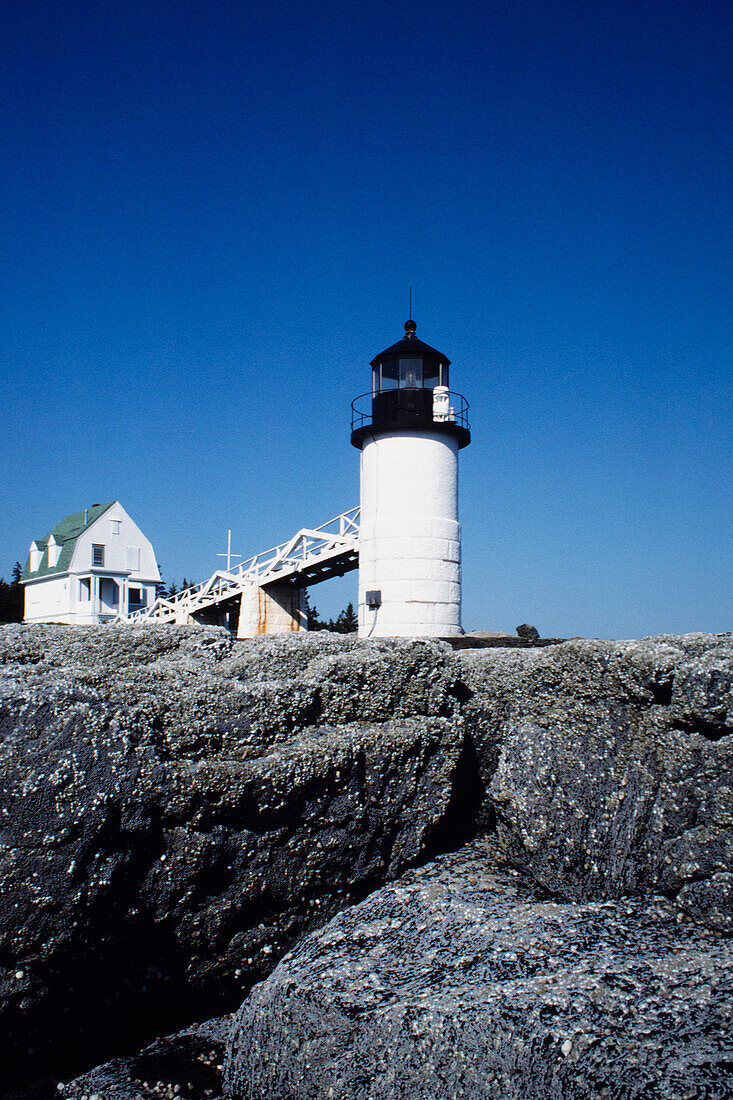 Marshall Point Light Station on sunny day