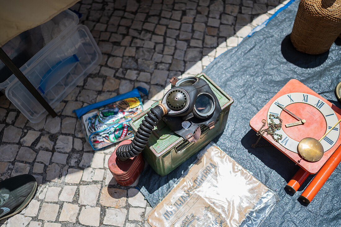 Street and flea market in Aveiro, Portugal