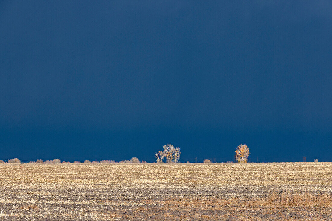 Stormy skies over farm country