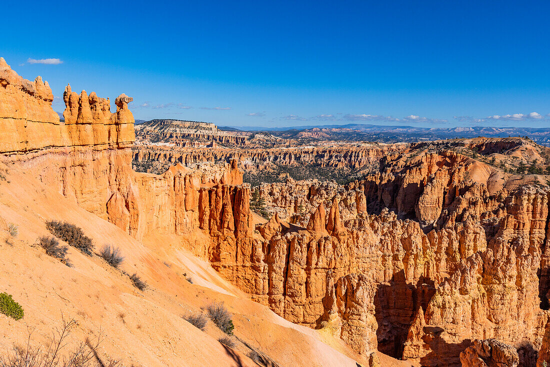 Hoodoo-Felsen im Bryce Canyon National Park an einem sonnigen Tag