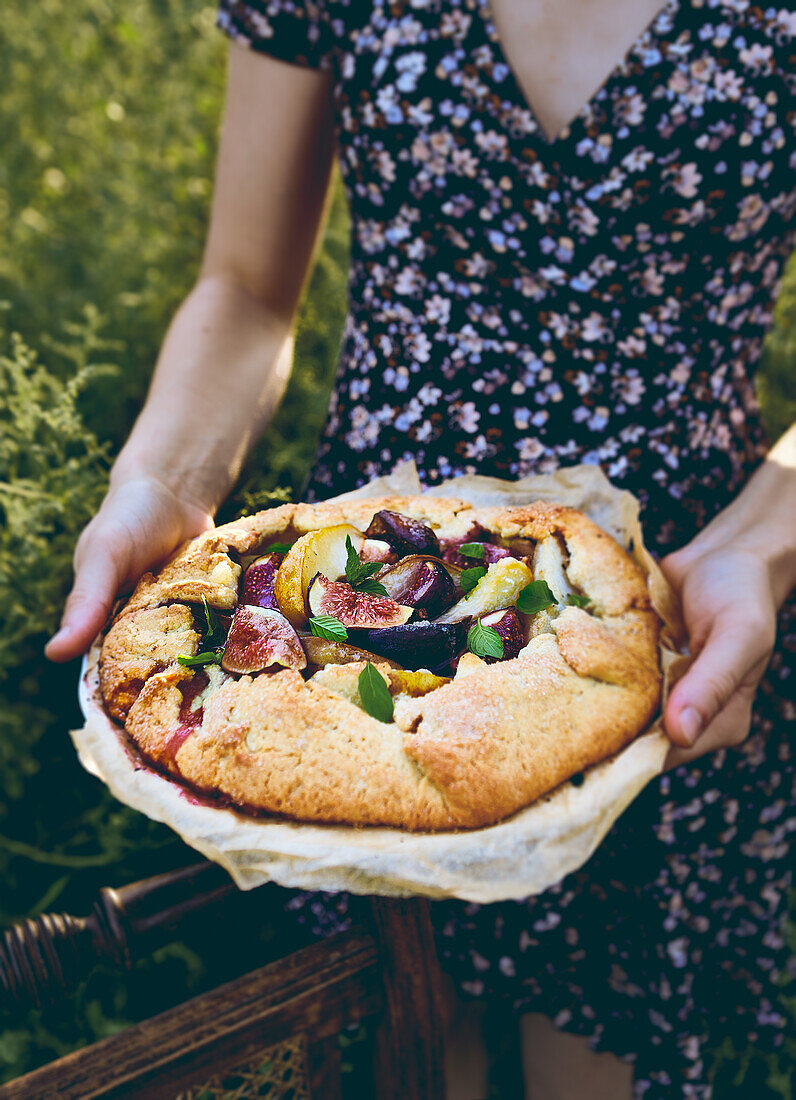 Birnen-Feigen-Galette