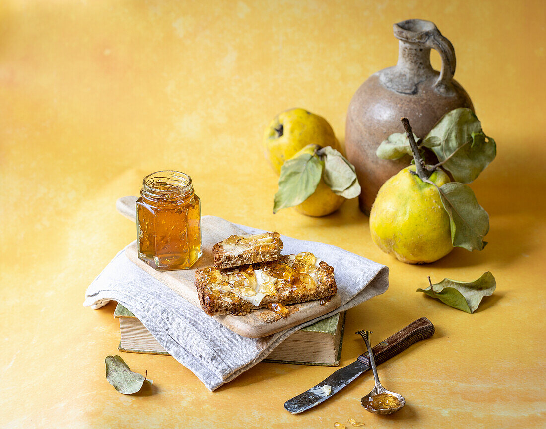 Quince jelly on wholemeal toast