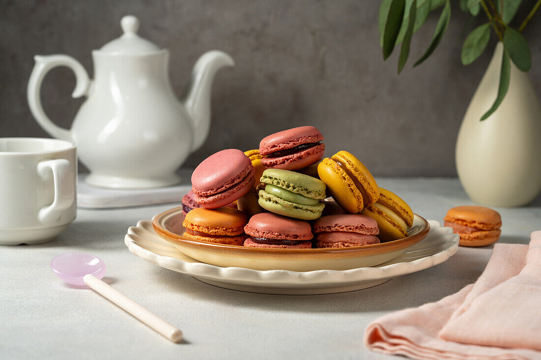 Colourful macarons