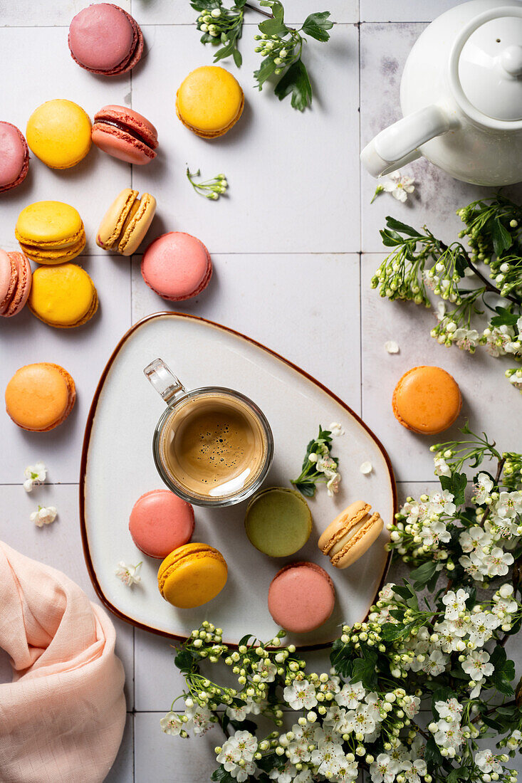 Colourful macarons