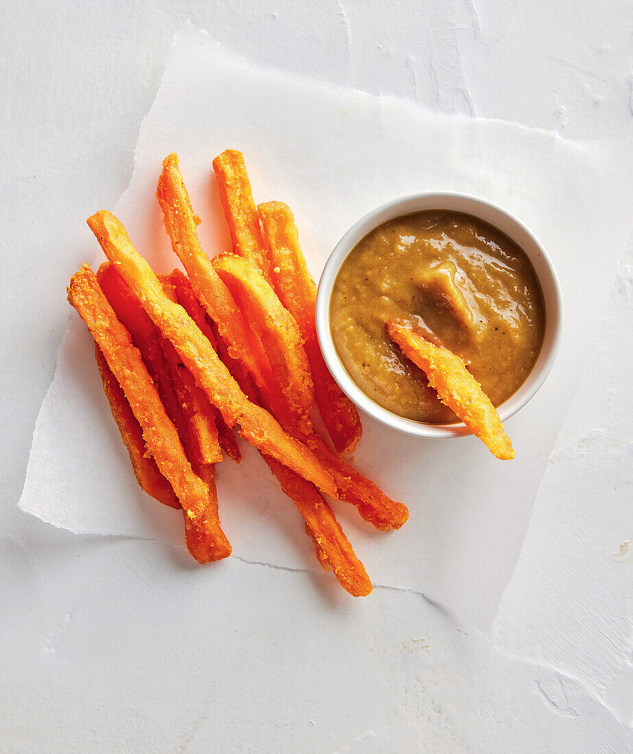 Sweet potato fries with banana ketchup (Philippines)