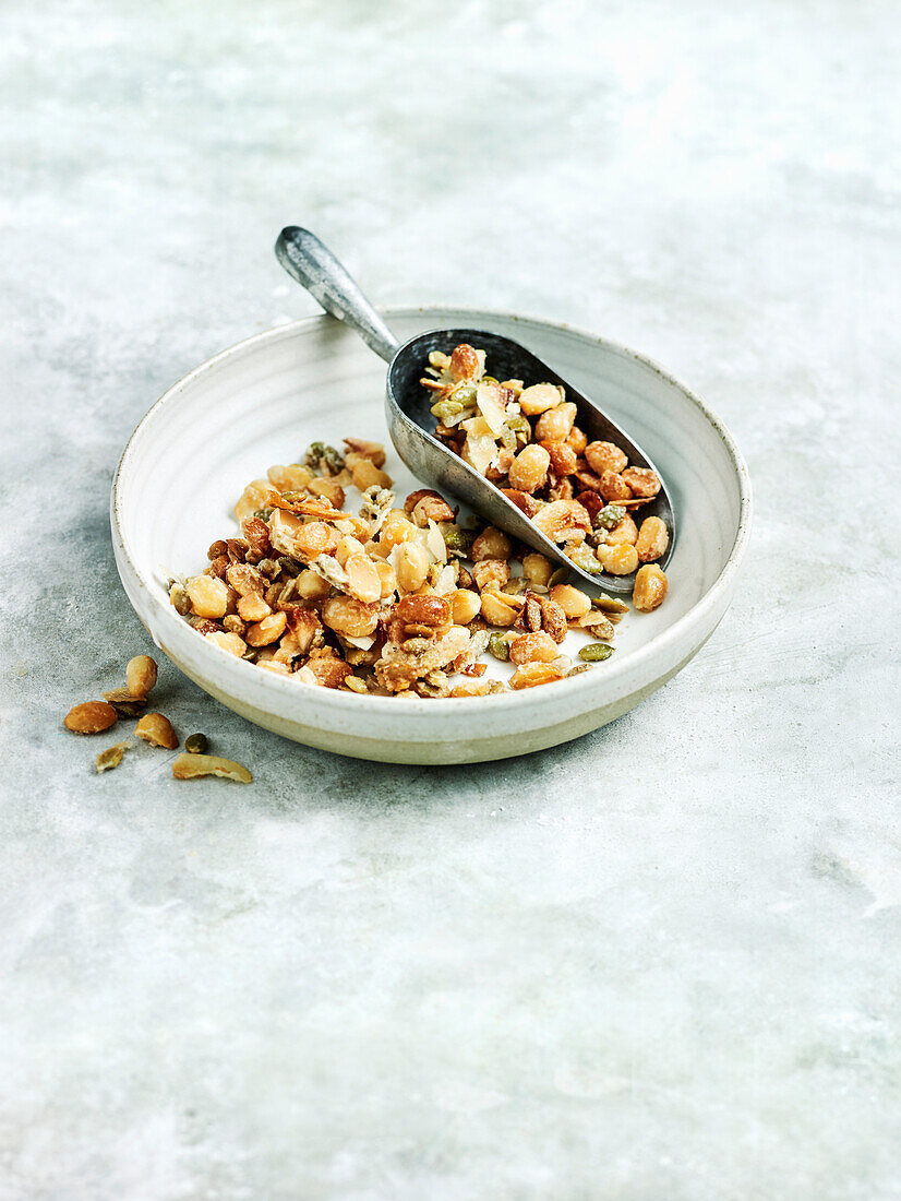 Macadamia-Kokosnuss-Mix mit Kürbiskernen