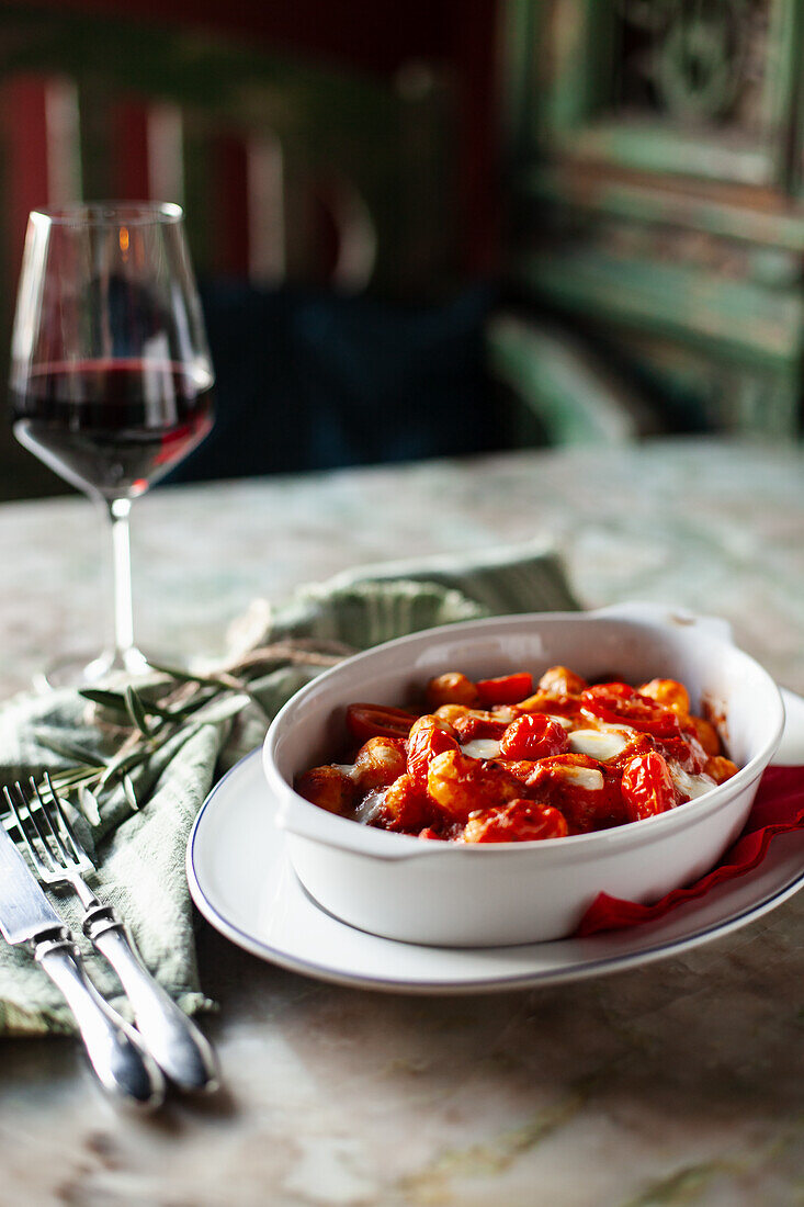 Gnocchi alla Sorrentina mit Tomatensauce