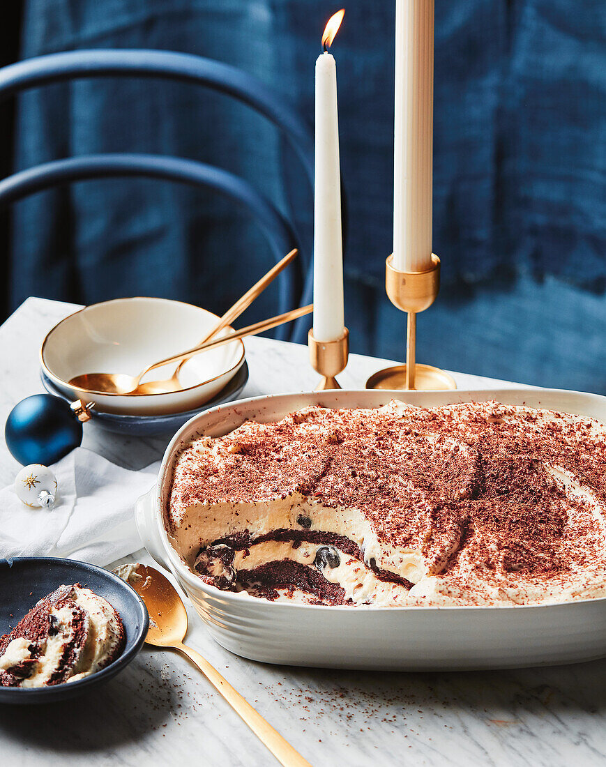 Schwarzwälder Tiramisu als Weihnachtsdessert