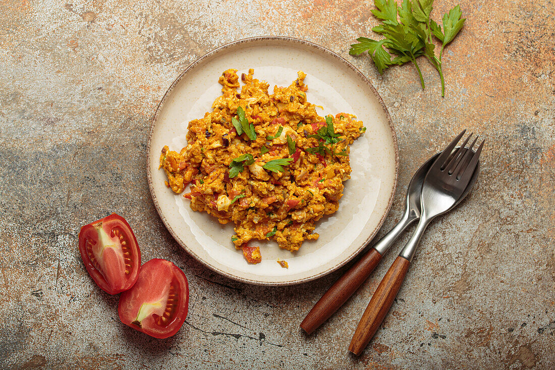 Akuri - Indian scrambled eggs with spices and herbs