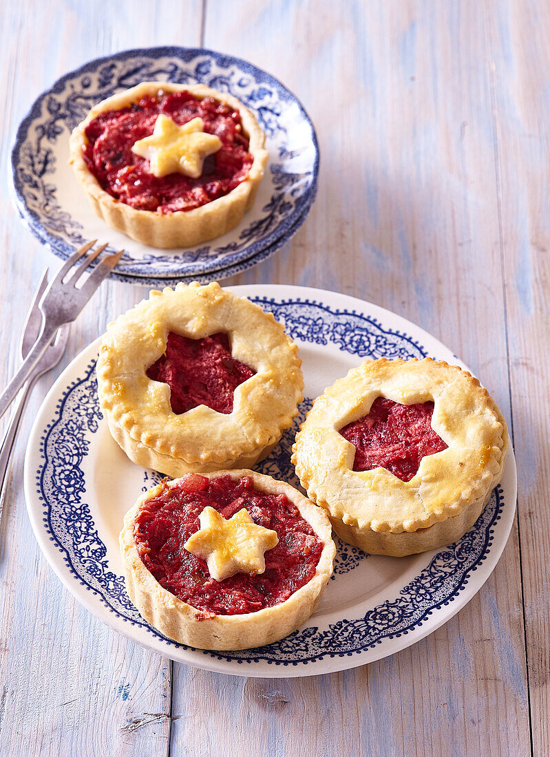 Mini-Mince Pies mit Cranberries und Apfel