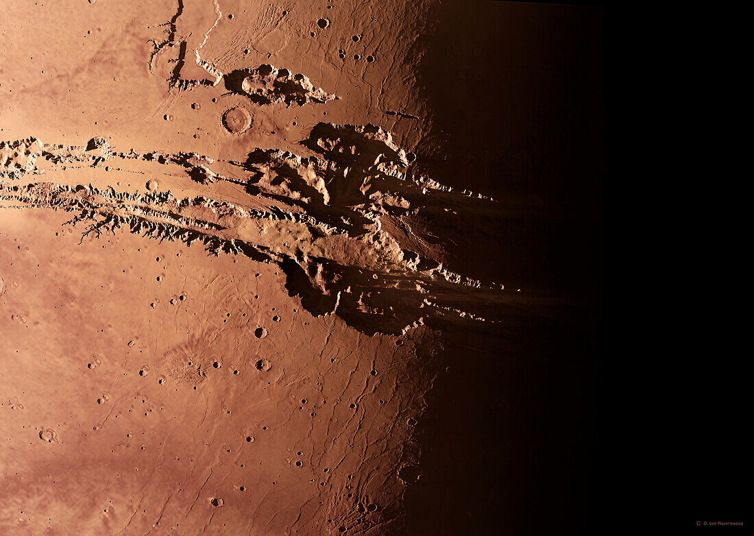 Valles Marineris on Mars, illustration