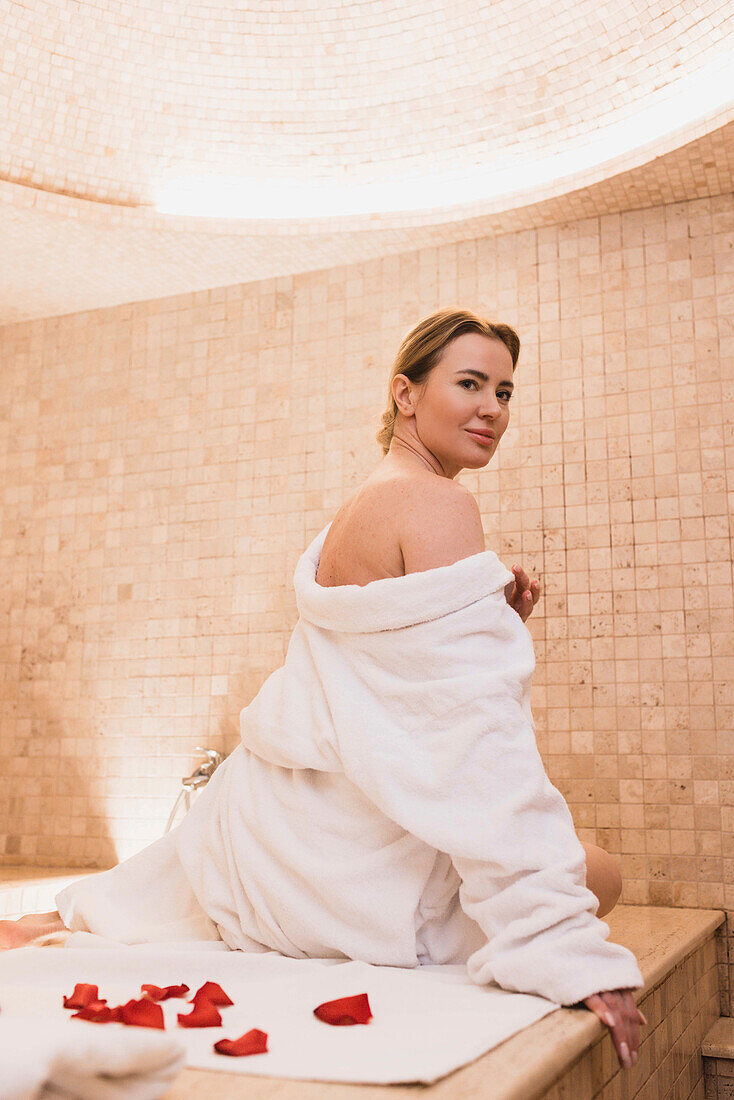 Woman in a hammam