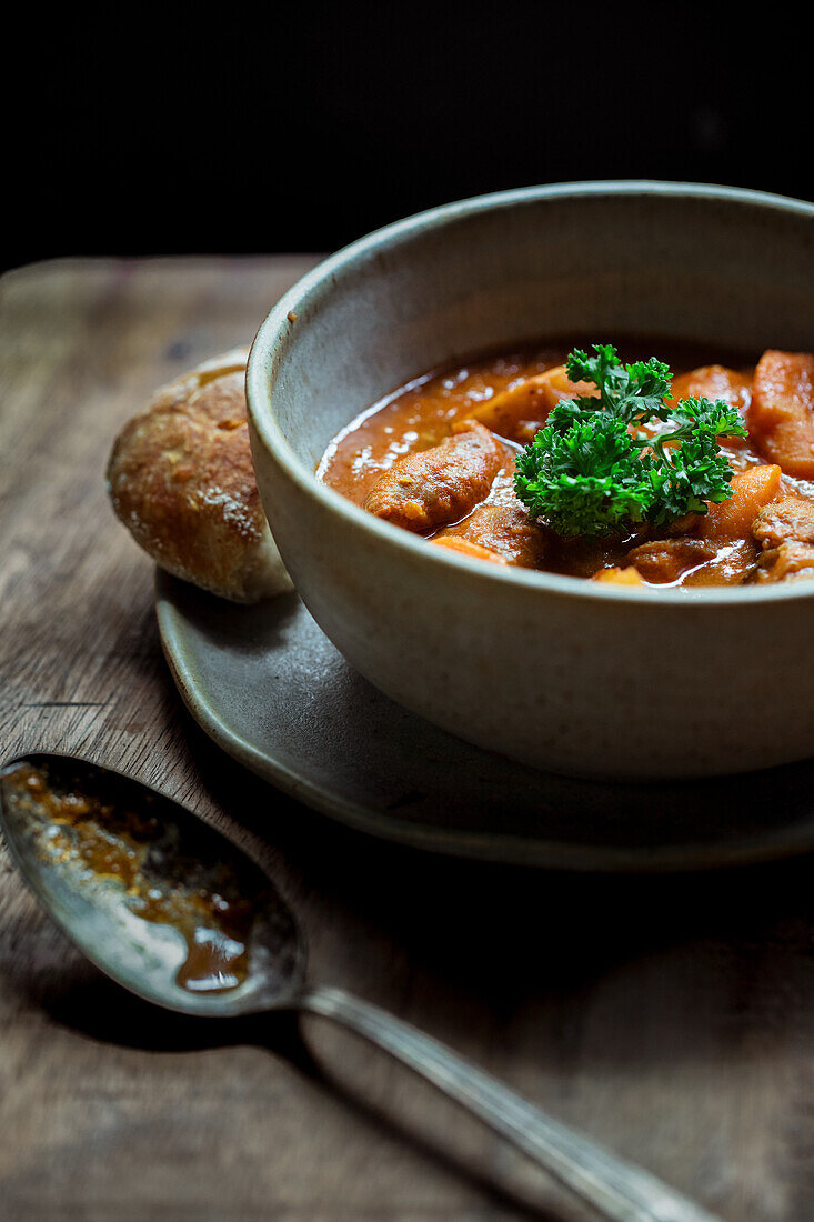 Lamb stew with carrots and potatoes