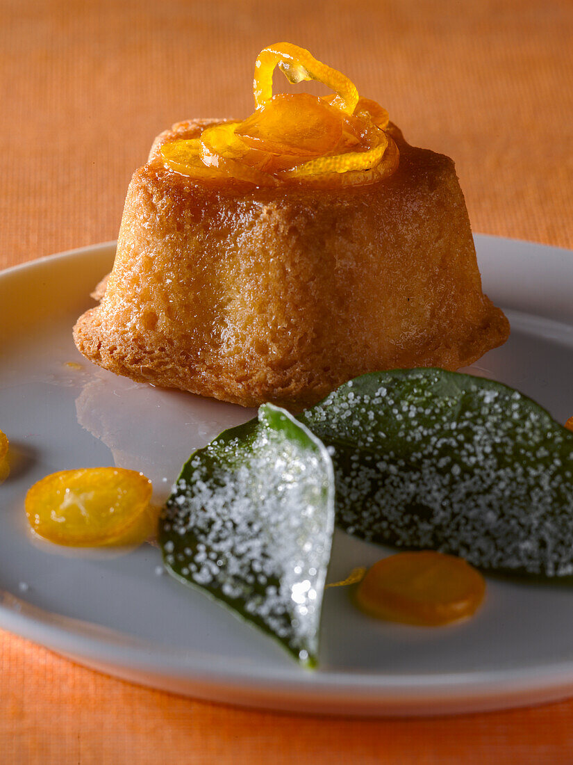 Baba aux agrumes with kumquat confit