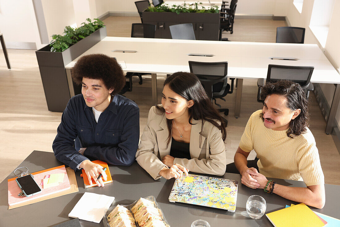 Creative team having meeting in modern office