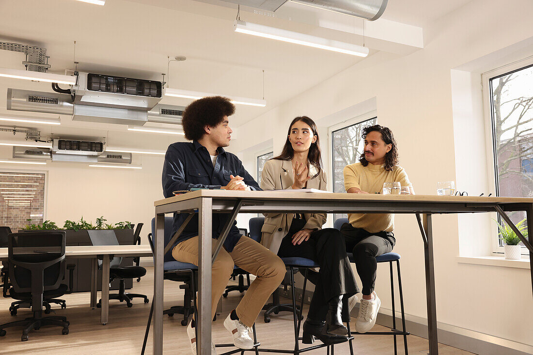 Creative team having meeting in modern office