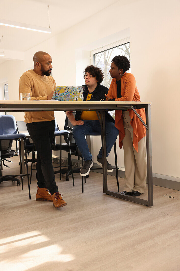 Creative team having meeting in modern office